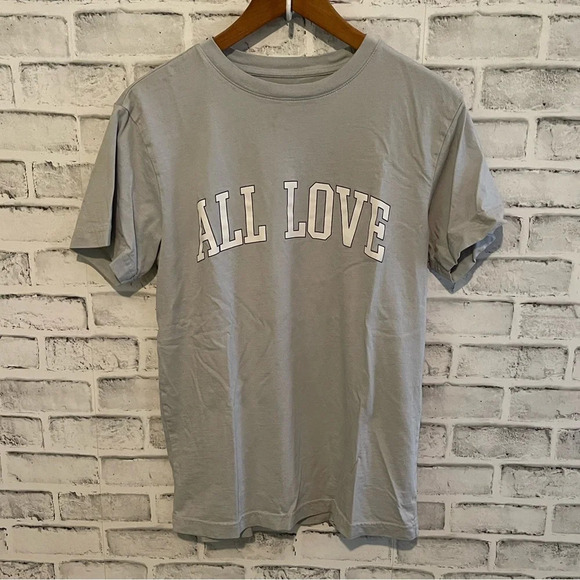 Women's ALL LOVE gray Tee Small - Picture 1 of 4